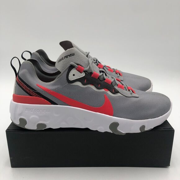 Nike Renew Element 55 Kid‎ 6Y Particle Gray Track Red Shoes CK4081-002 - Picture 6 of 10